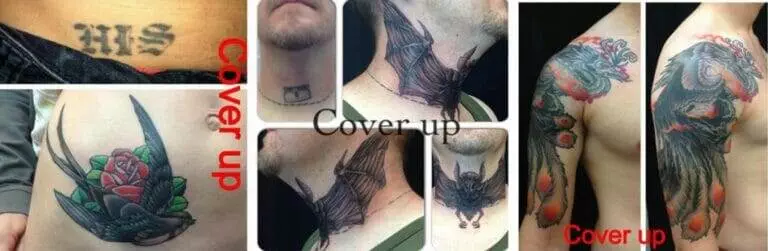 A series of tattoo photos depicting coverups in San Diego.