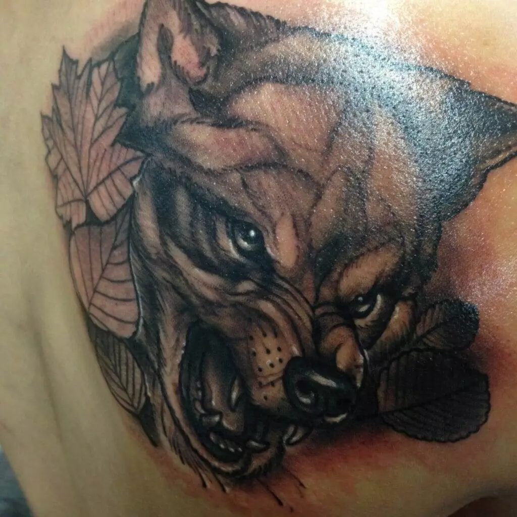 wolf, tattoo