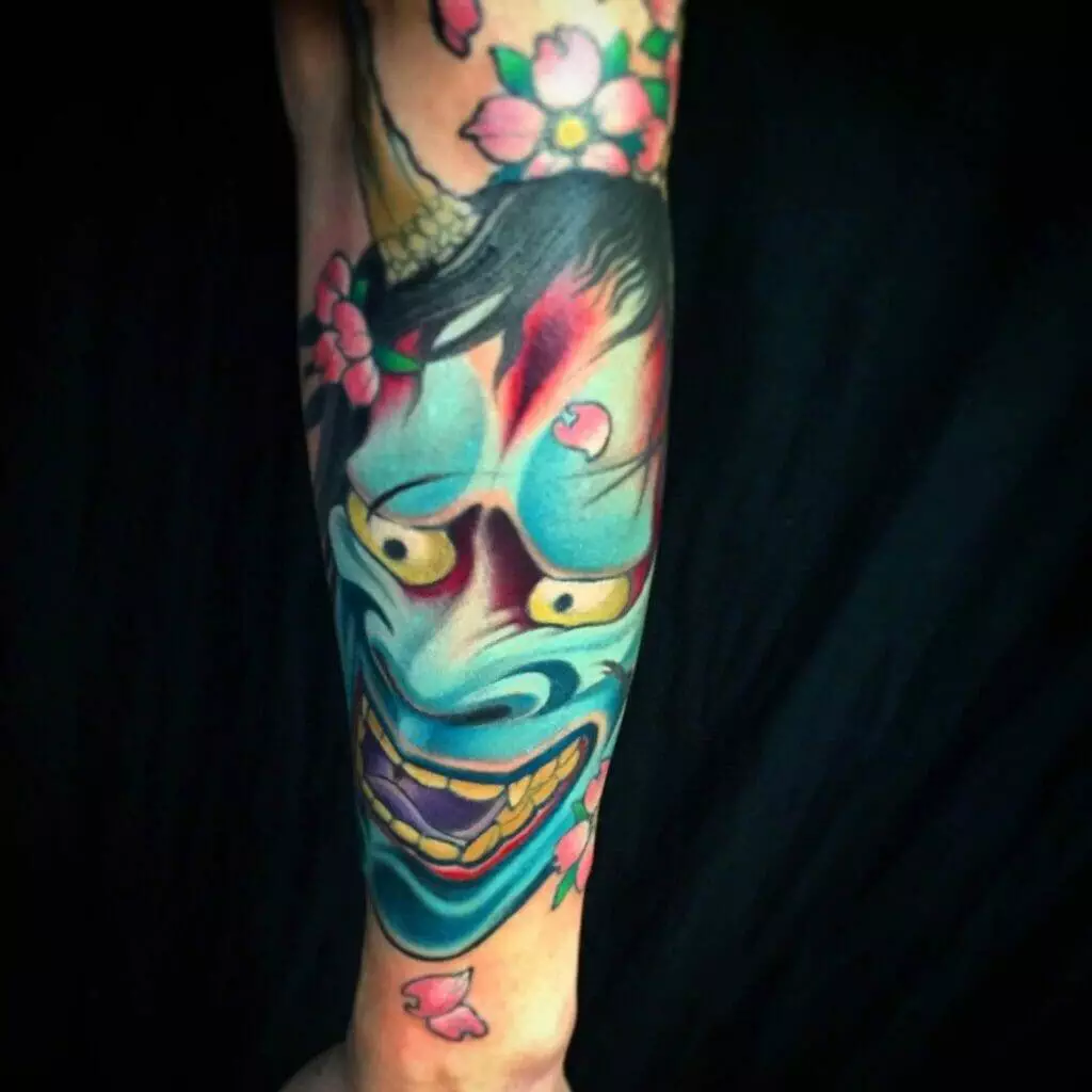 Japanese mask, forearm