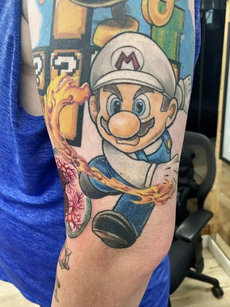 Super mario bros tattoo.