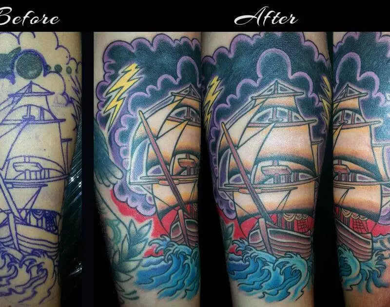 tattoo, ship