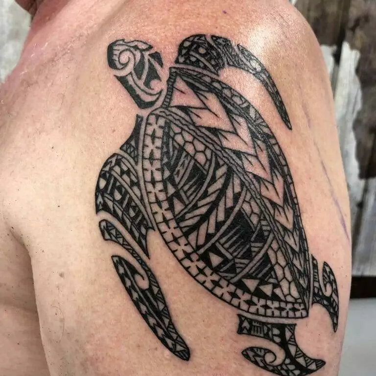 Turtle tattoo, man.